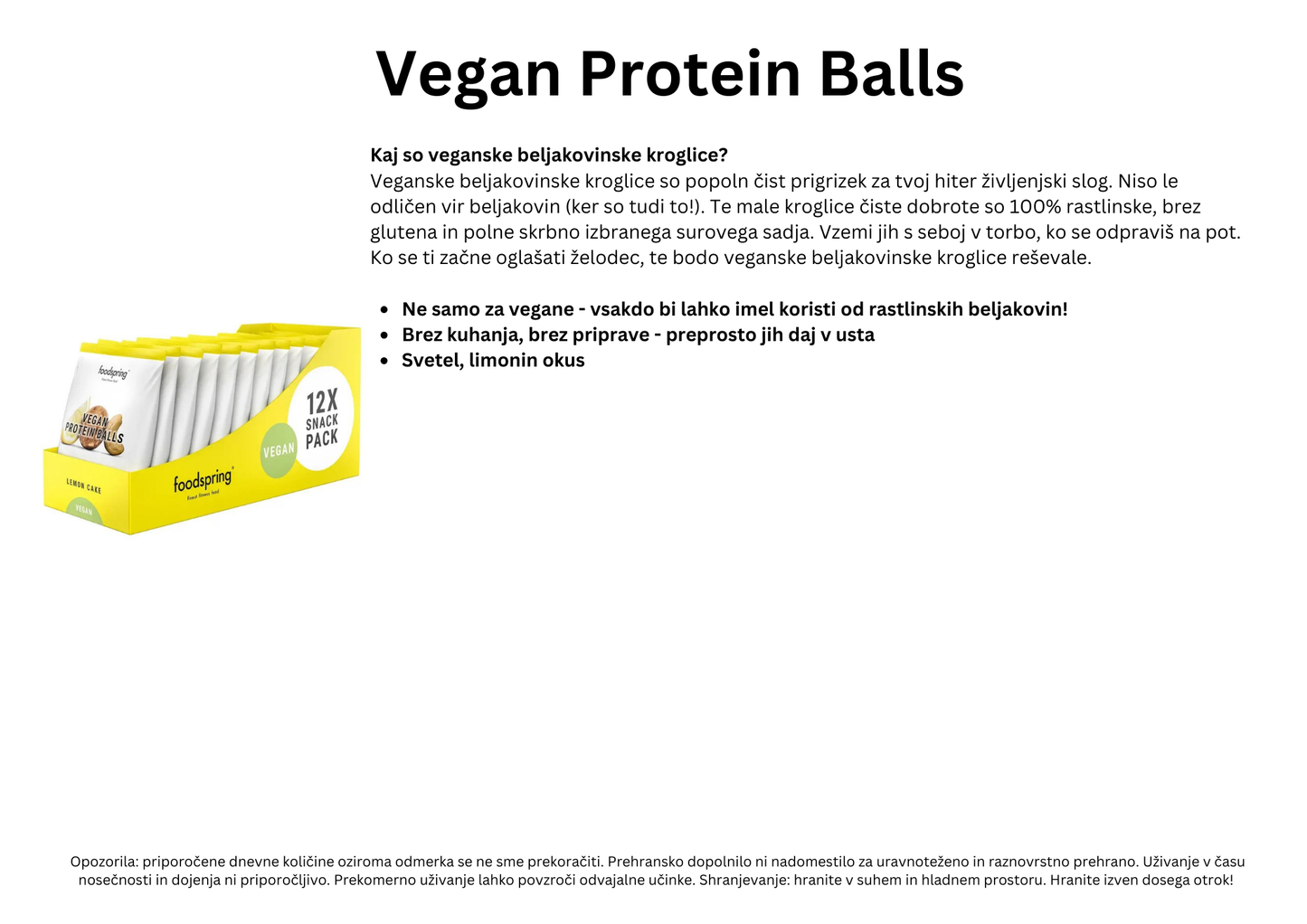 Vegan Protein Balls 40g