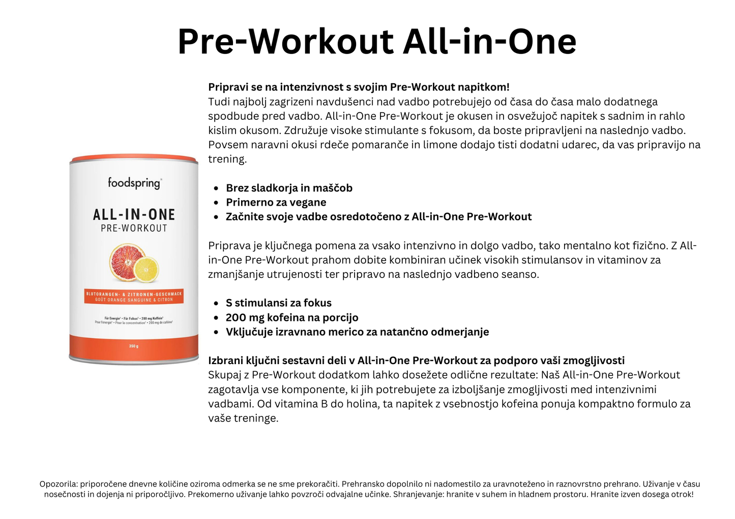 Pre-Workout All-in-One 350g