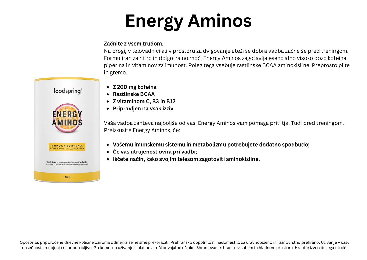 Energy Aminos 400g