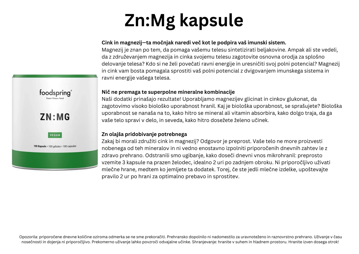 Zn:Mg 100 kapsul