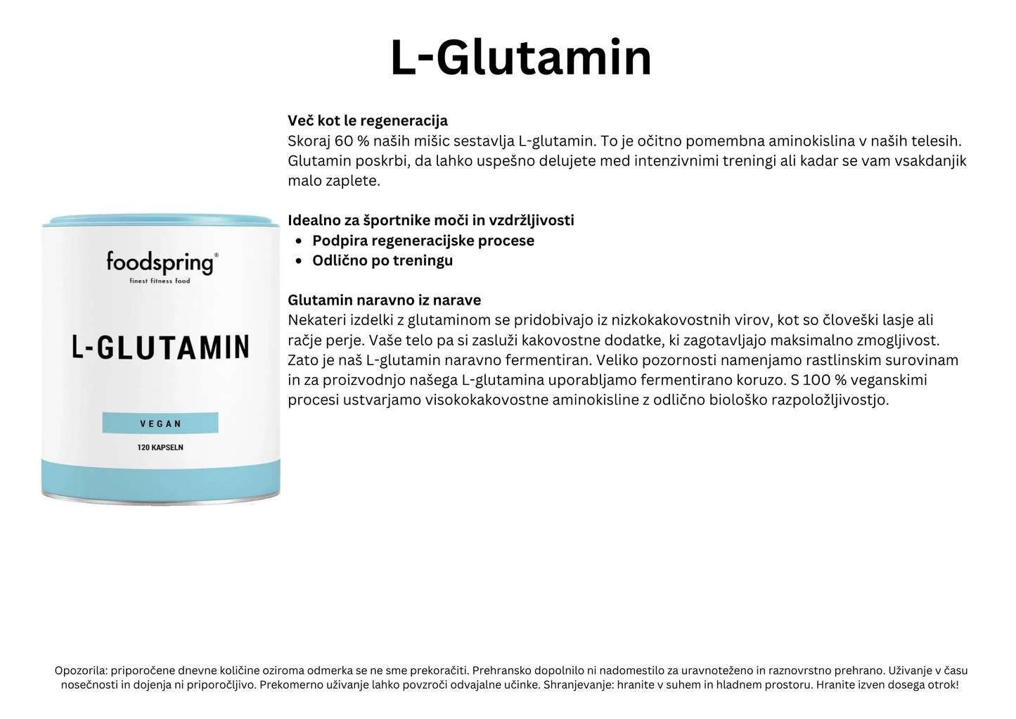 L-Glutamin 120 kapsul